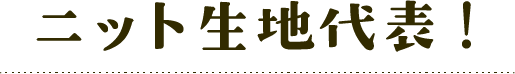 ニット生地代表!