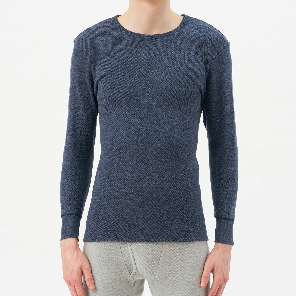 粋肌着 温仕立て 長袖丸首シャツ