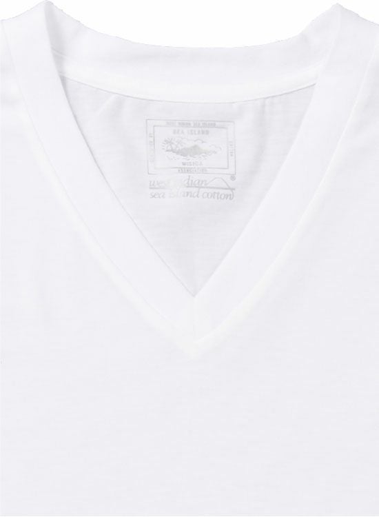 海島綿Ｖネック半袖シャツ