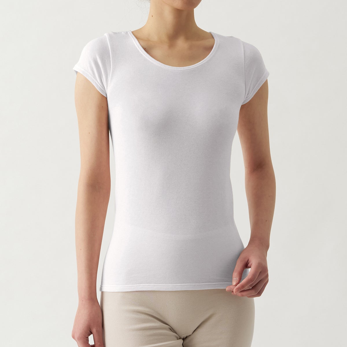 肌ごころ まとう フレンチ袖インナー