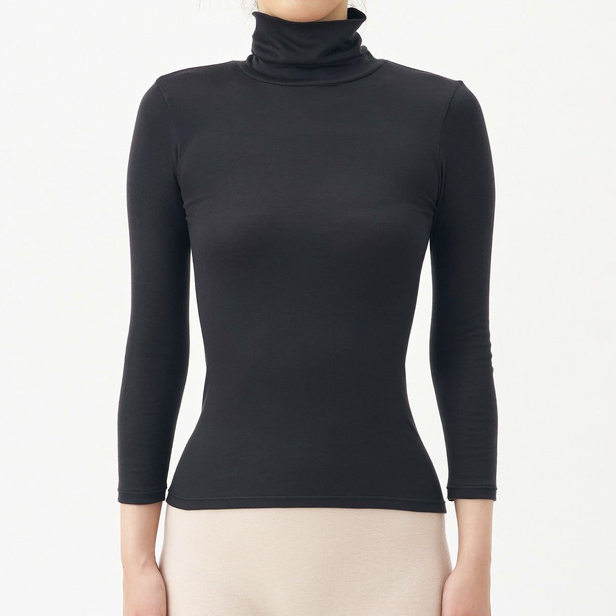 [極上]ハイネック ８分袖インナー