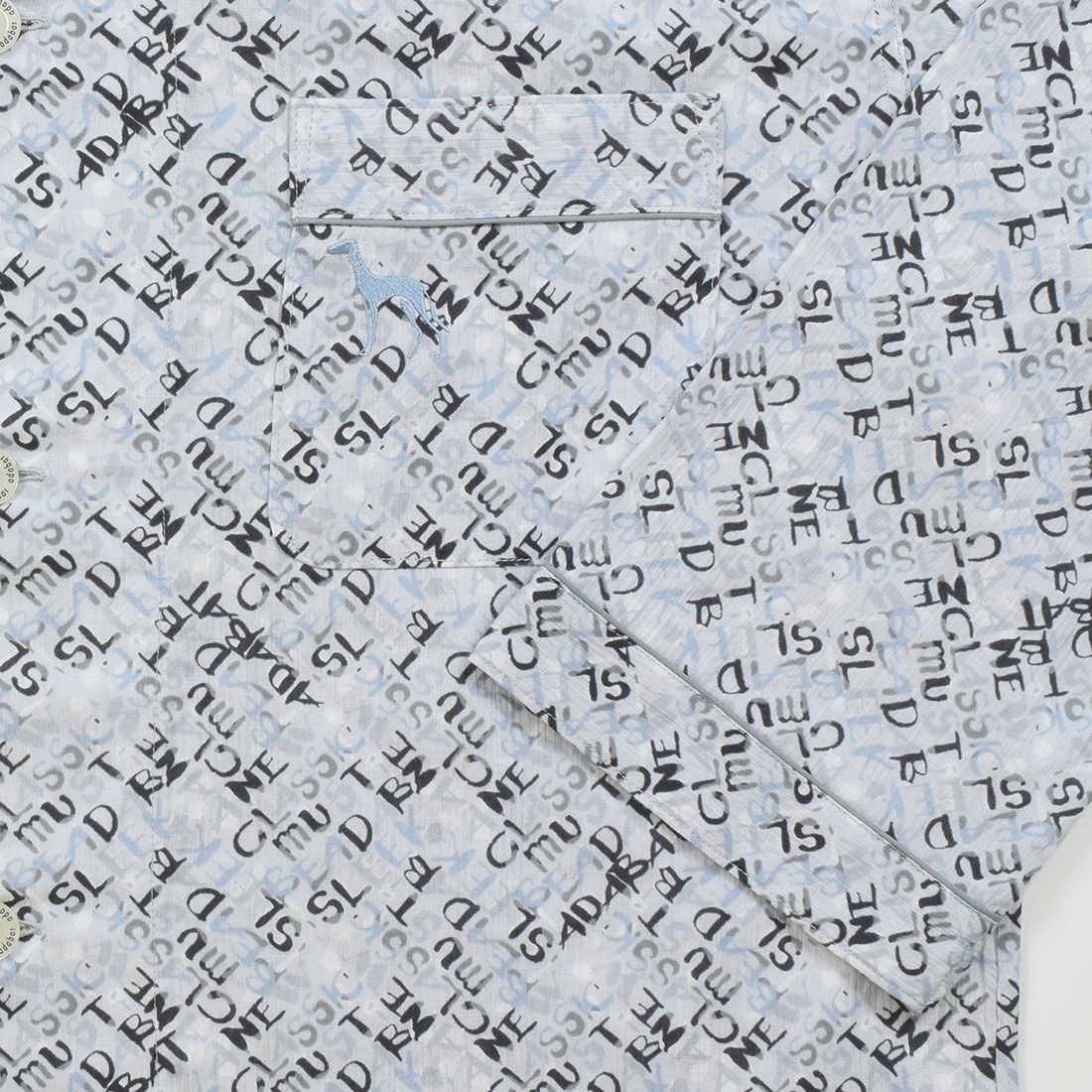 アダバット　長袖布帛テーラードカラーパジャマ 