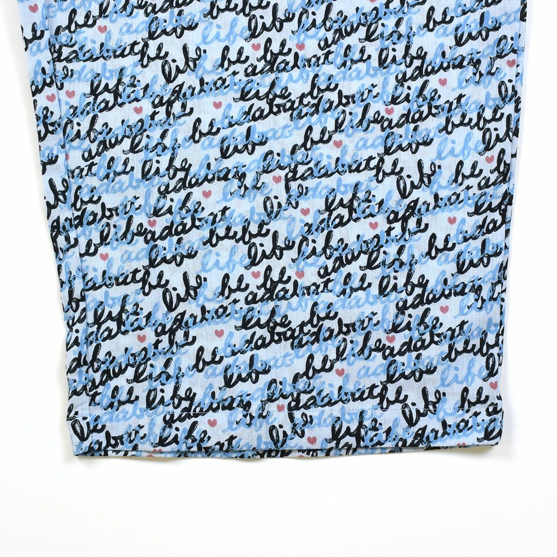 アダバット　衿無し半袖7分丈パンツパジャマ 