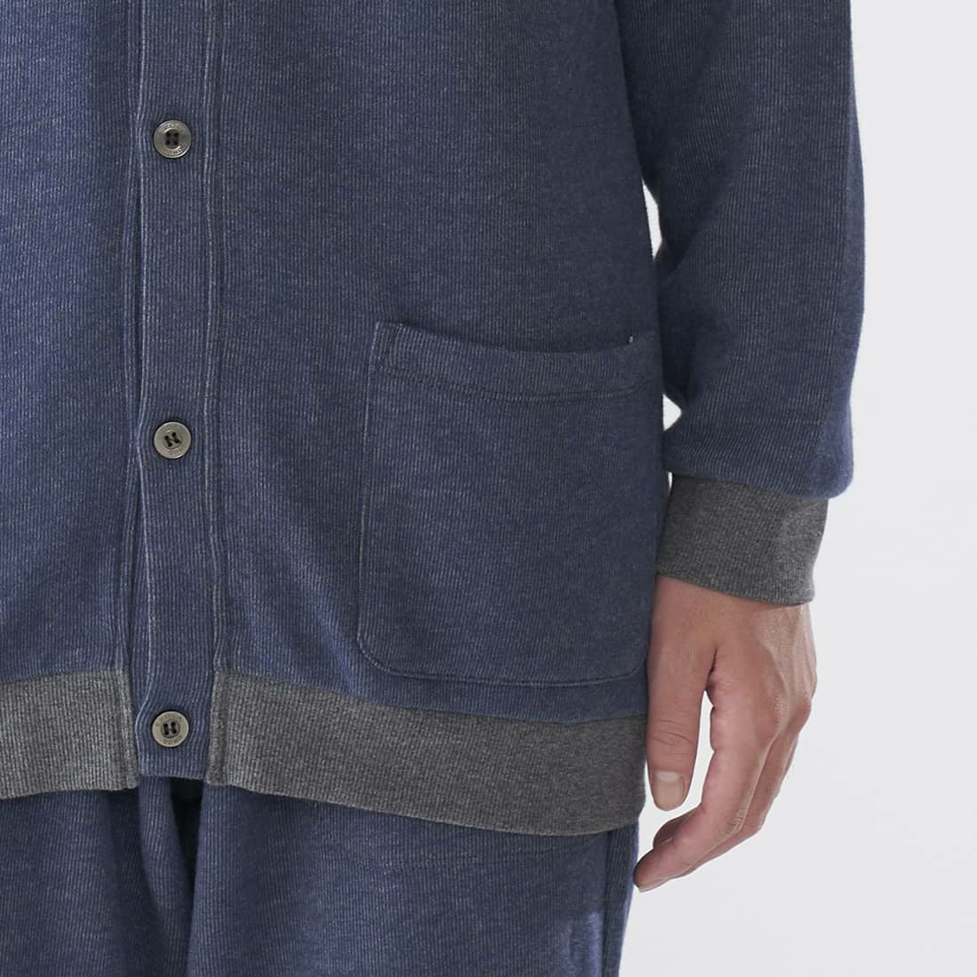 エポカ ウォモ 吸湿発熱ロングカーディガン