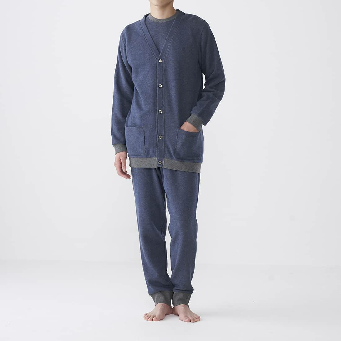 エポカ ウォモ 吸湿発熱ロングカーディガン