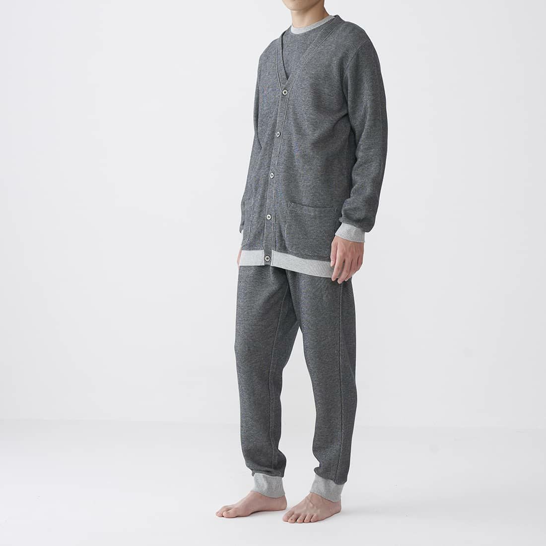 エポカ ウォモ 吸湿発熱ロングカーディガン