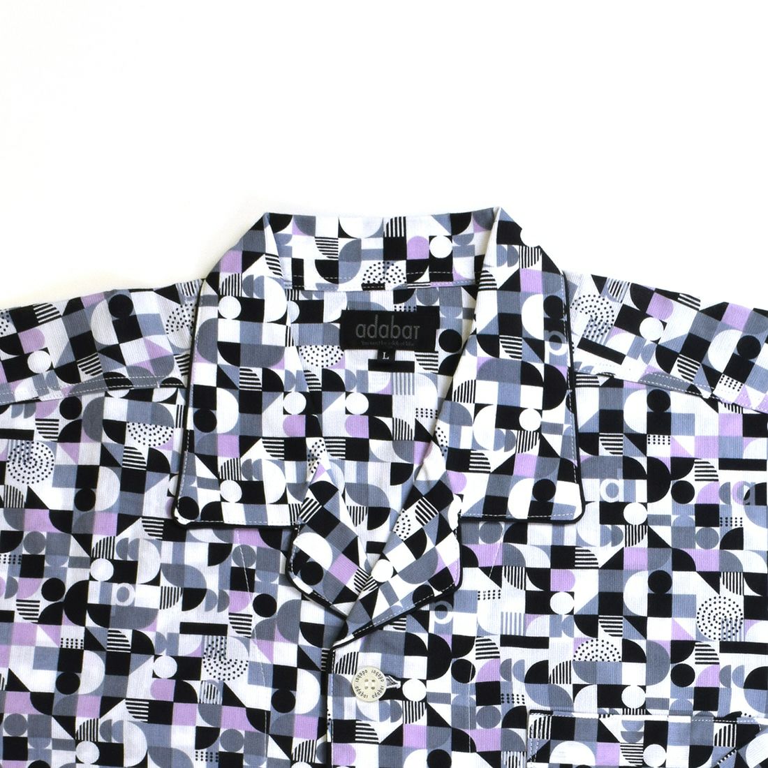 アダバット　長袖布帛テーラードカラーパジャマ