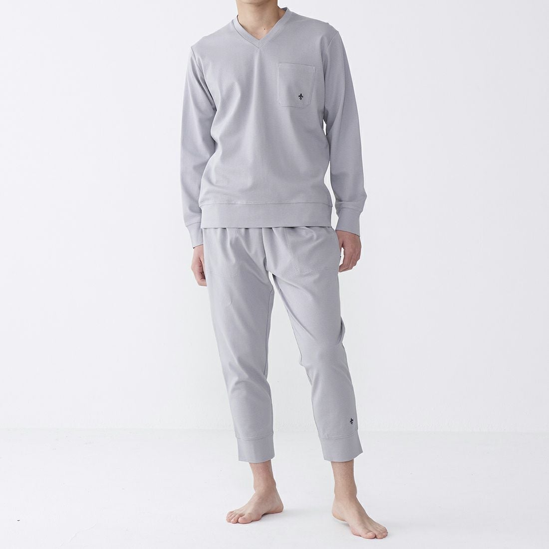  エポカ ウォモ スクエアワッフルアンクルレッグテーパードパンツ