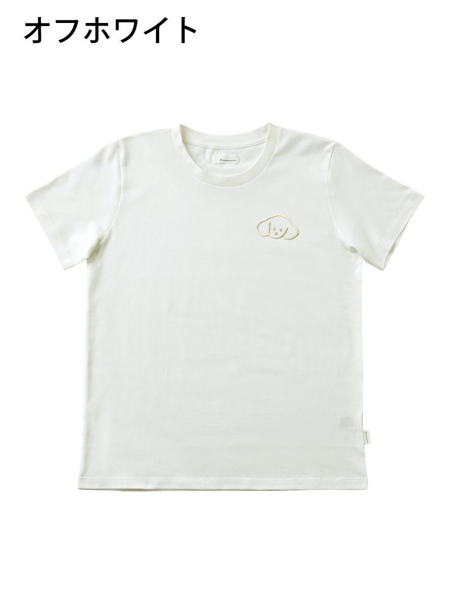 レディースＴシャツ たれみみ犬刺繍