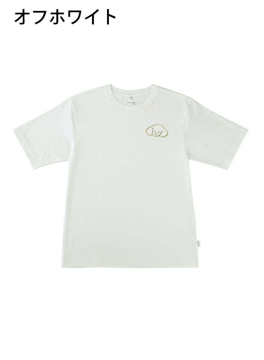 ビッグサイズシルエットTシャツ たれみみ犬刺繍