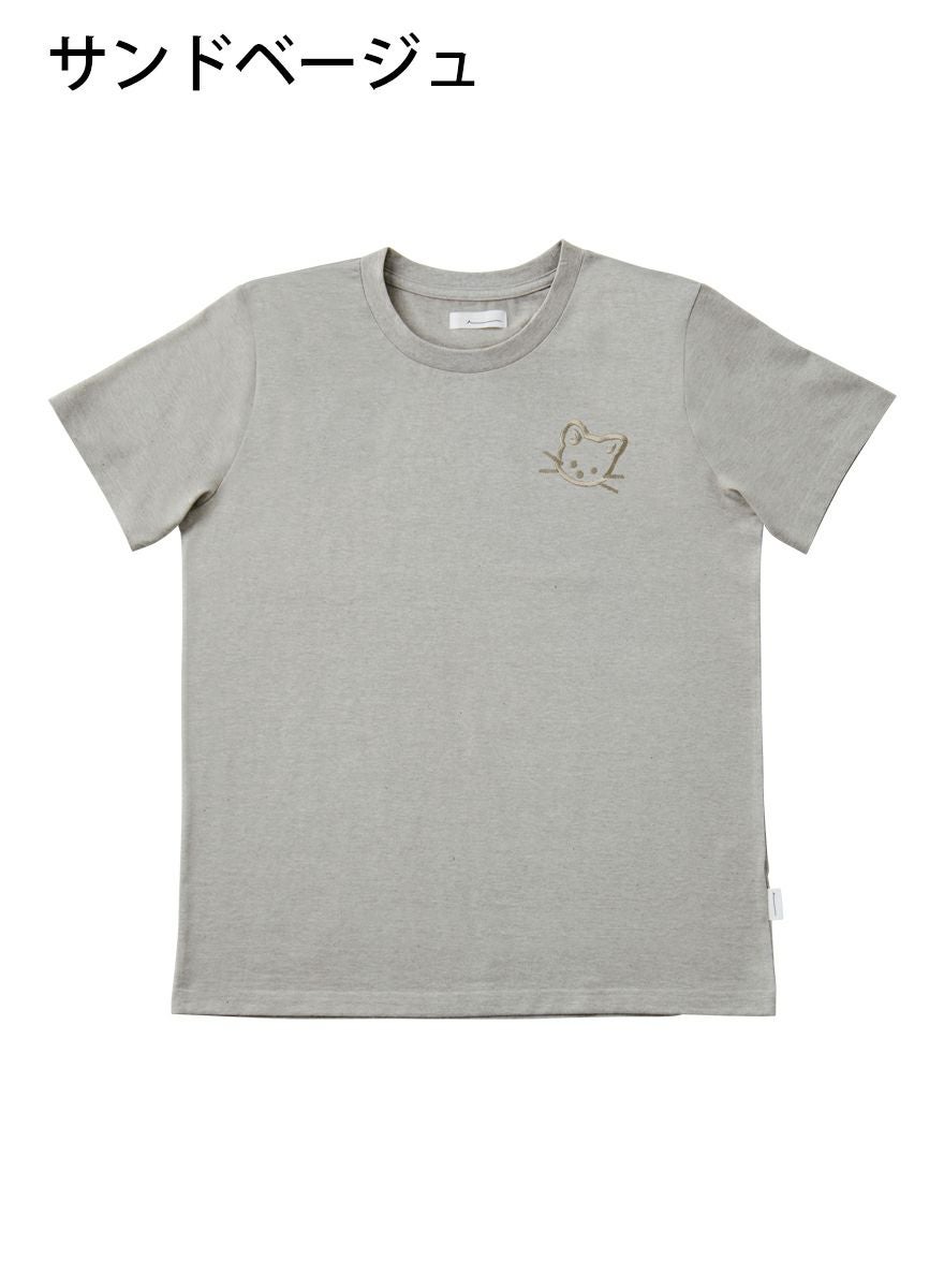 レディースＴシャツ たちみみ猫刺繍