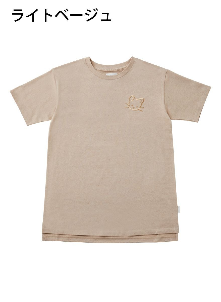 レディースチュニックTシャツ たちみみ猫刺繍