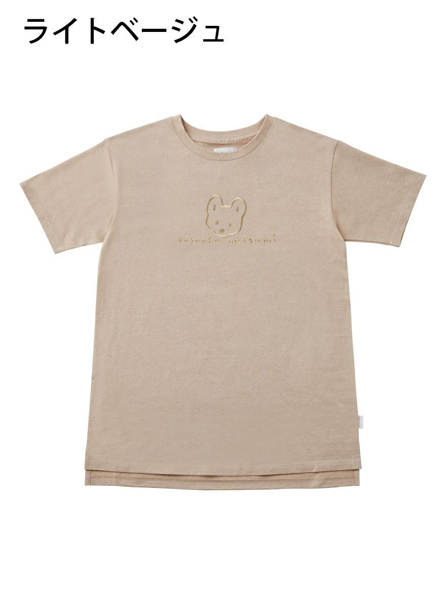 ディースチュニックTシャツ 豆芝＋サイン