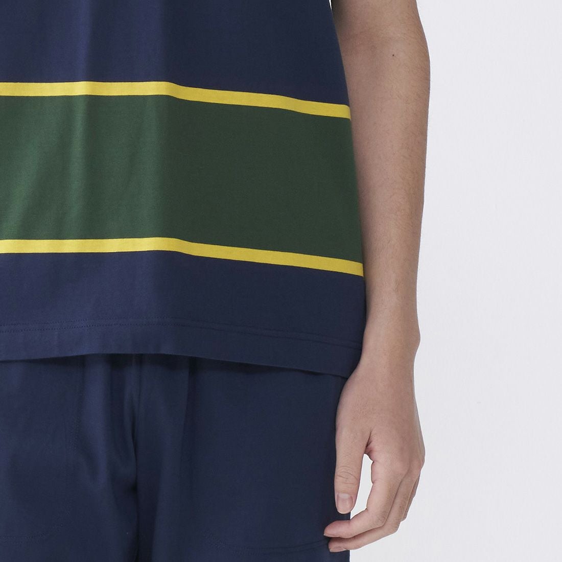 タケオキクチ　半袖ヘンリーネックシャツ