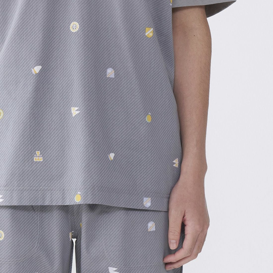 タケオキクチ　半袖スタンドカラーシャツ