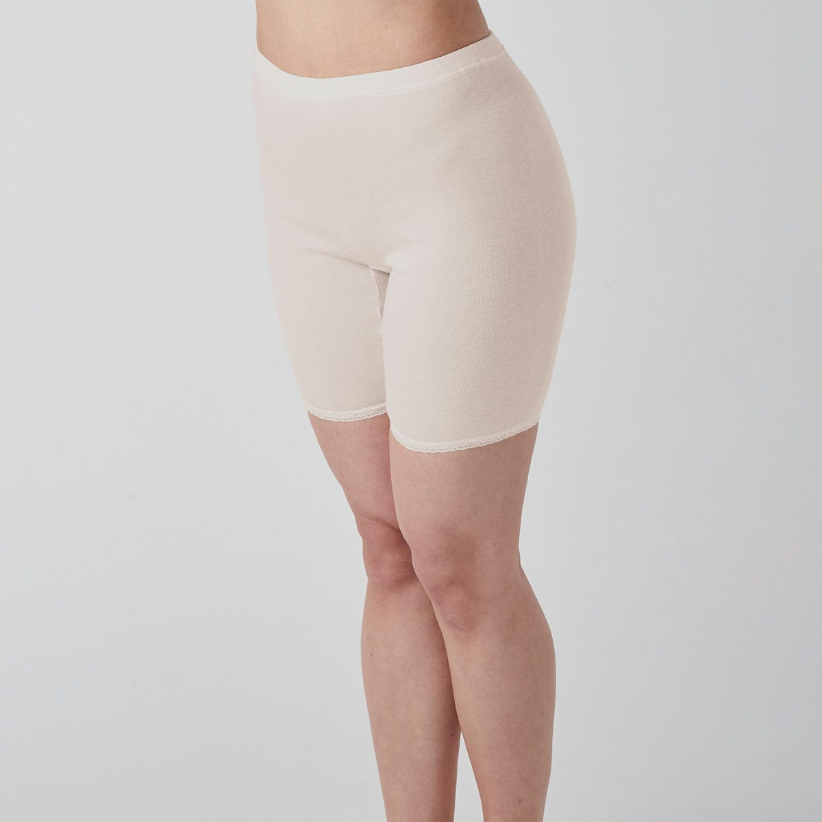 肌ごころ 甘撚綿100％ 3分丈ボトム