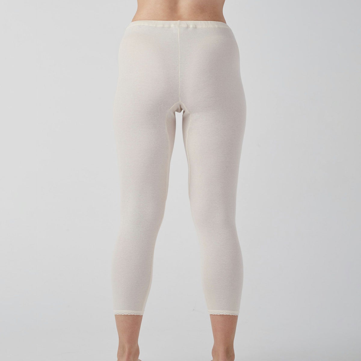 肌ごころ 甘撚綿100％ 8分丈ボトム