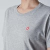 【レディース】EXPO 2025 インナーTシャツ半袖丸首 シンボルマークワンポイント 杢グレー