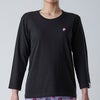 【レディース】EXPO 2025 インナーTシャツ長袖丸首 ミャクミャクワンポイント ブラック