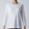 【レディース】EXPO 2025 インナーTシャツ長袖丸首 シンボルマークワンポイント ホワイト