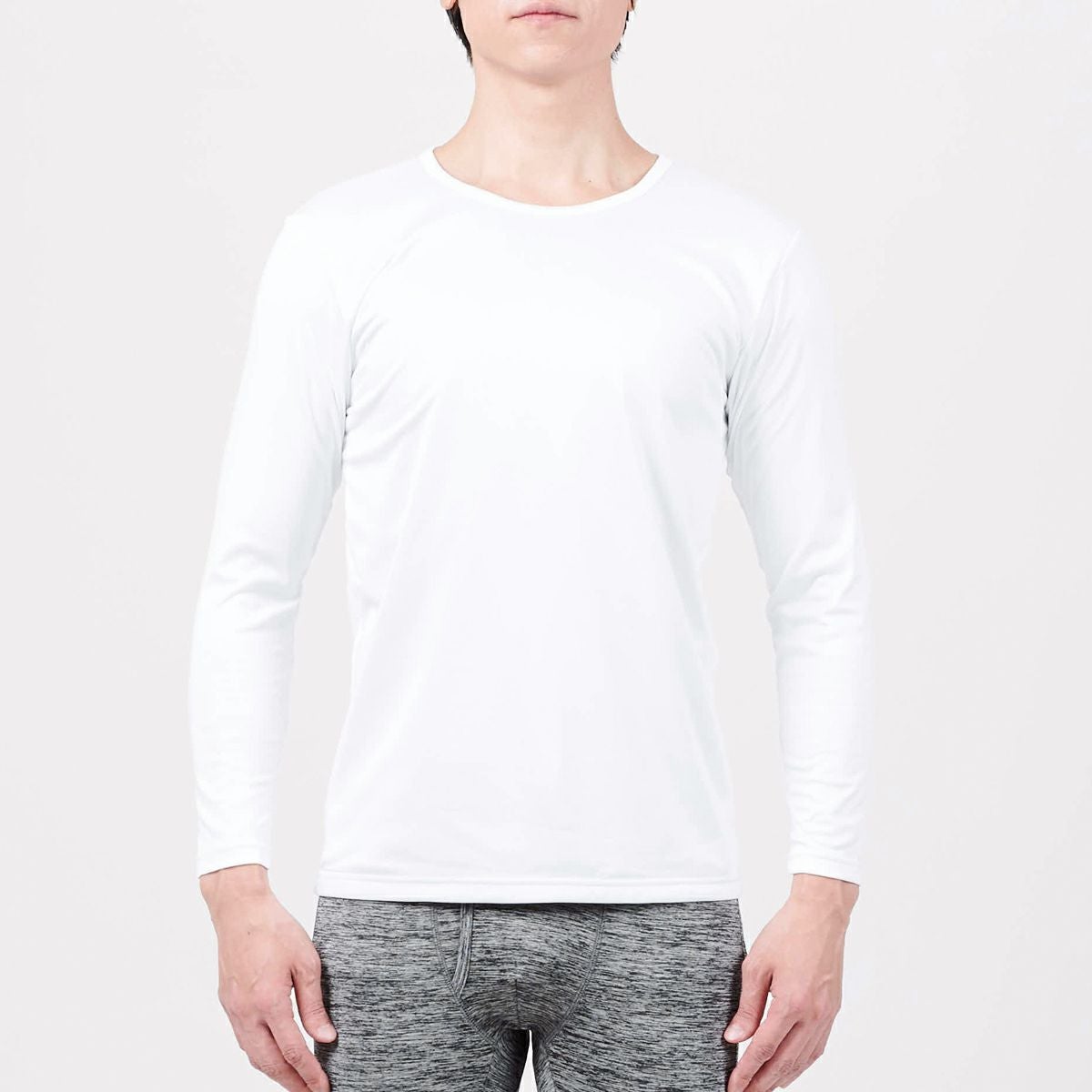 BREEZE/TEX メンズ 長袖丸首 シャツ