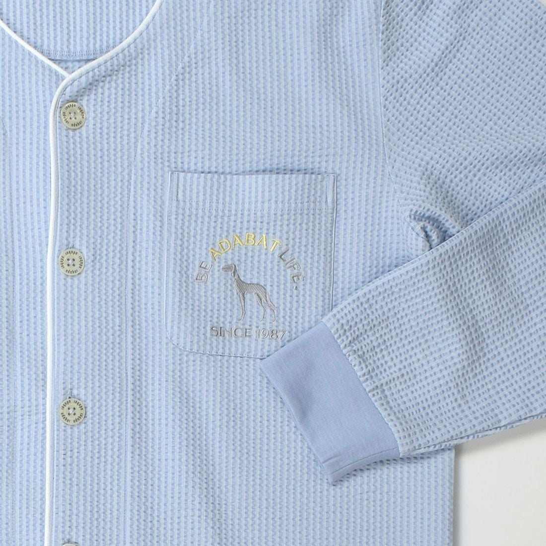 アダバット 長袖ニットテーラードパジャマ