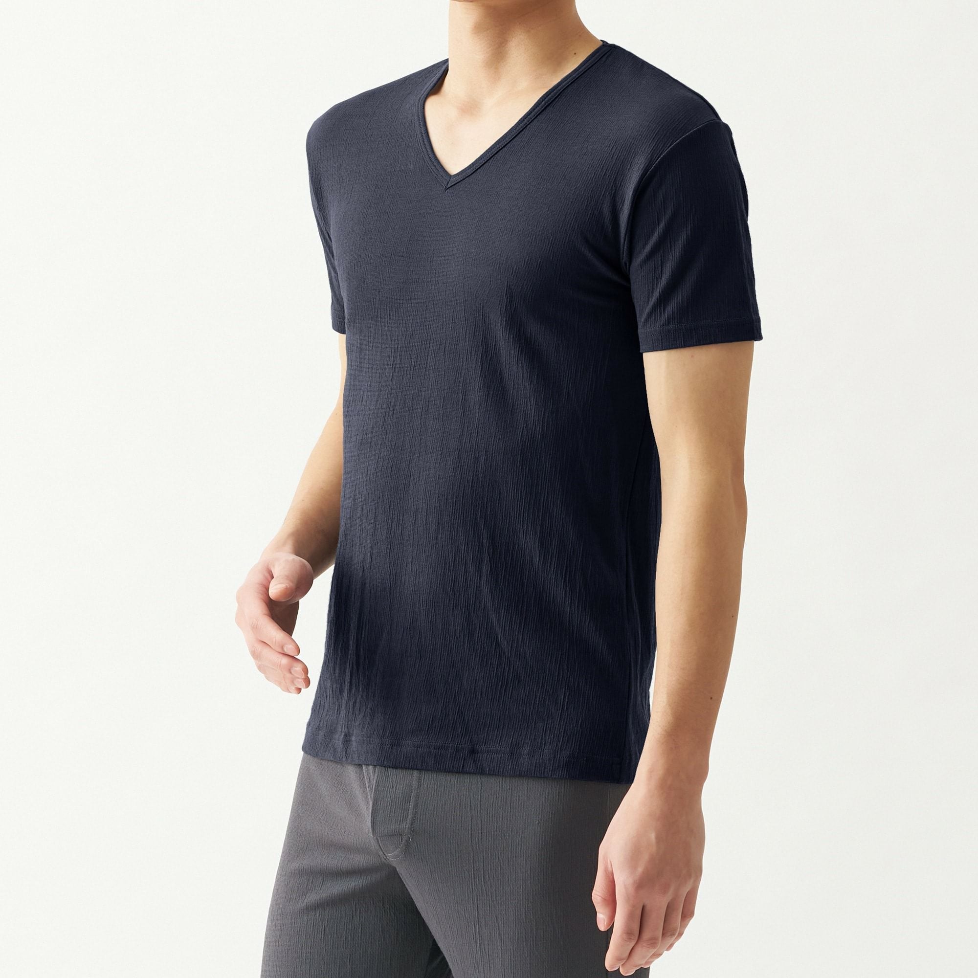 サランダー 半袖V首Tシャツ M・L・LL |インナー・肌着・下着通販のあず