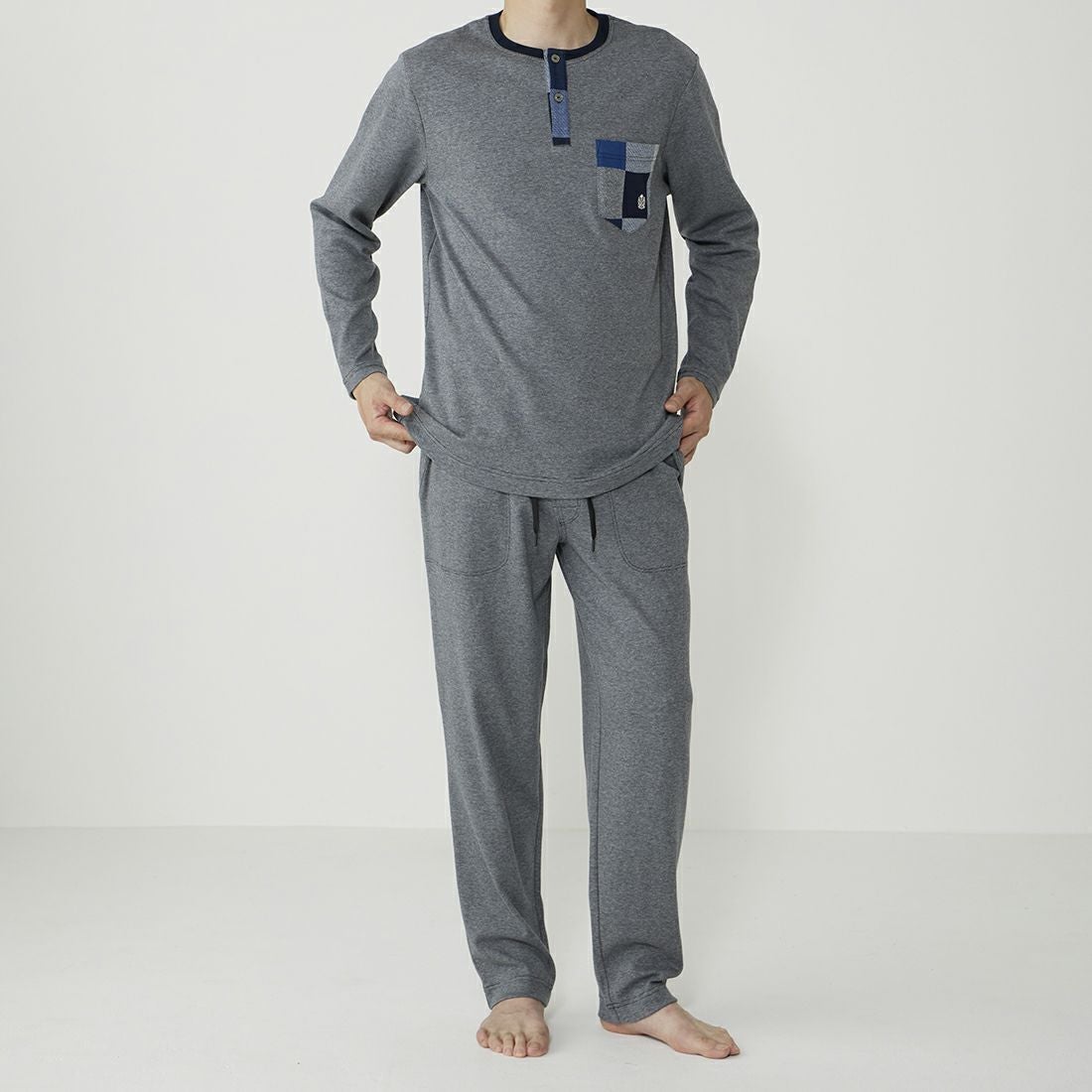 タケオキクチ 長袖ヘンリーネックシャツ