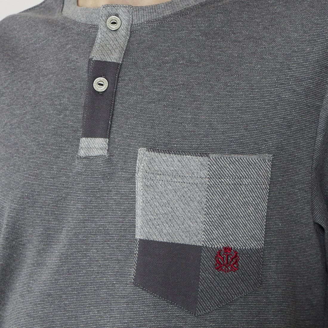 タケオキクチ 長袖ヘンリーネックシャツ