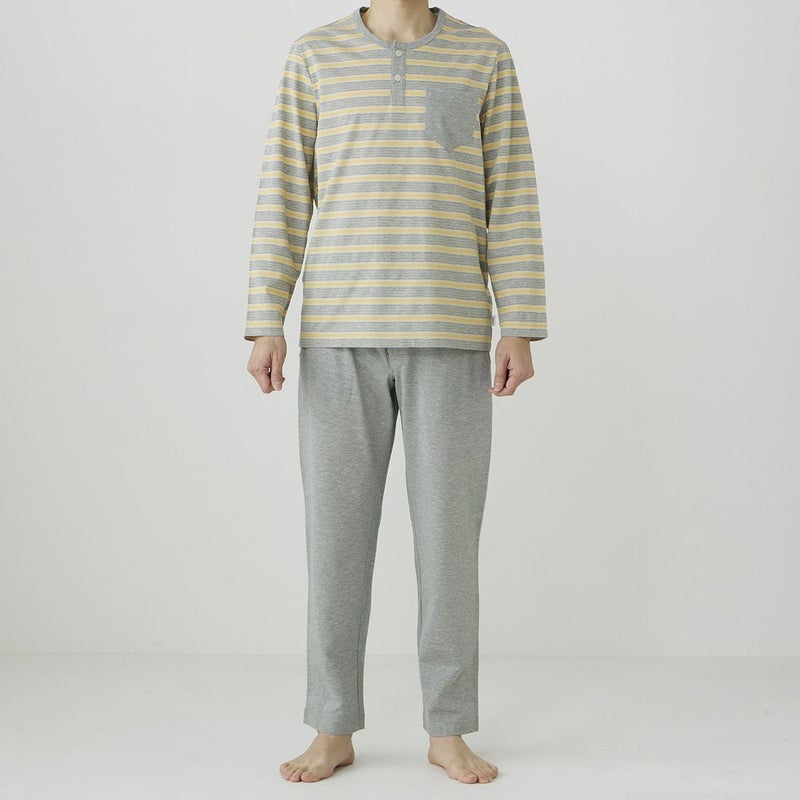 タケオキクチ 長袖ヘンリーネックパジャマ