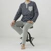 タケオキクチ 長袖ヘンリーネックパジャマ
