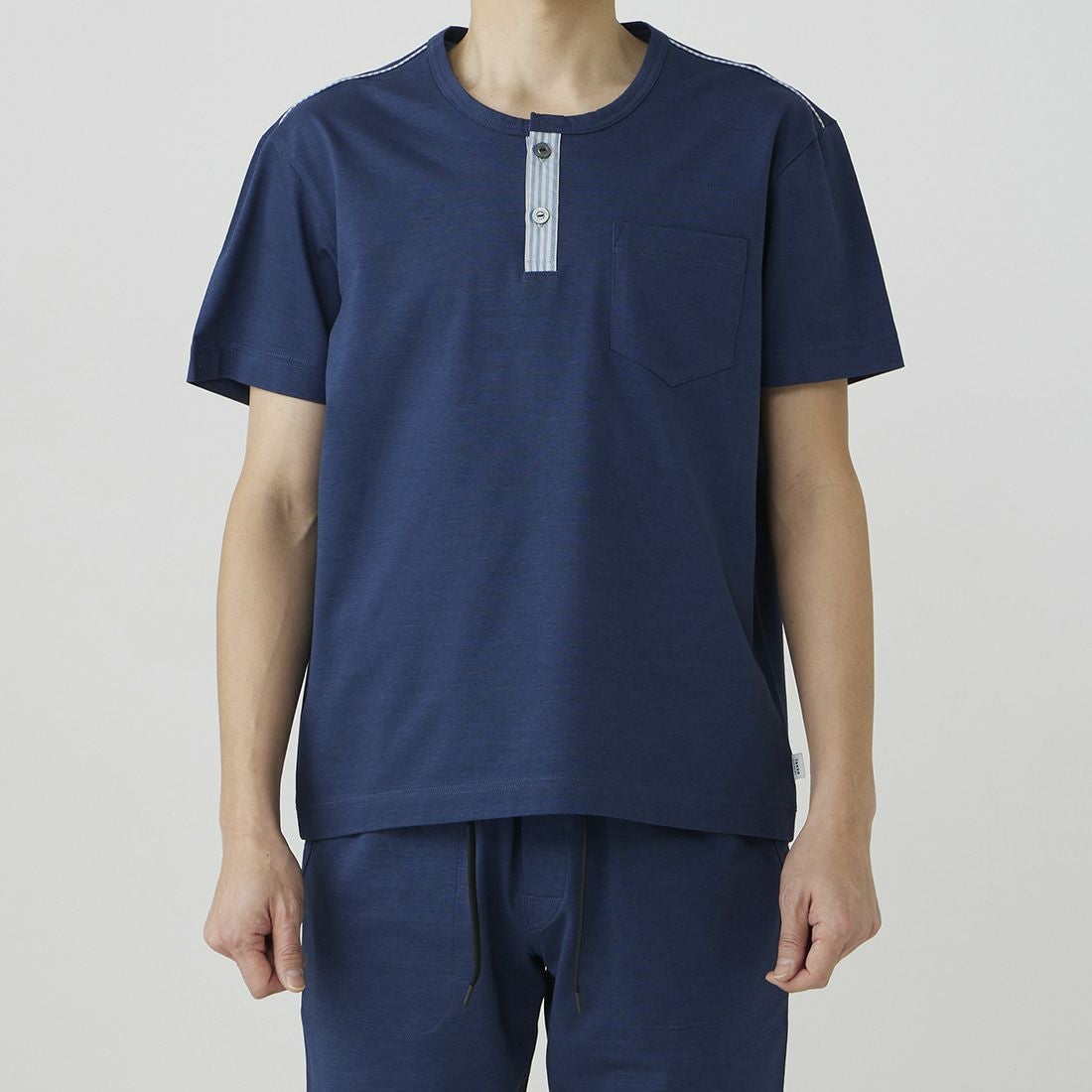 タケオキクチ 半袖ヘンリーネックシャツ