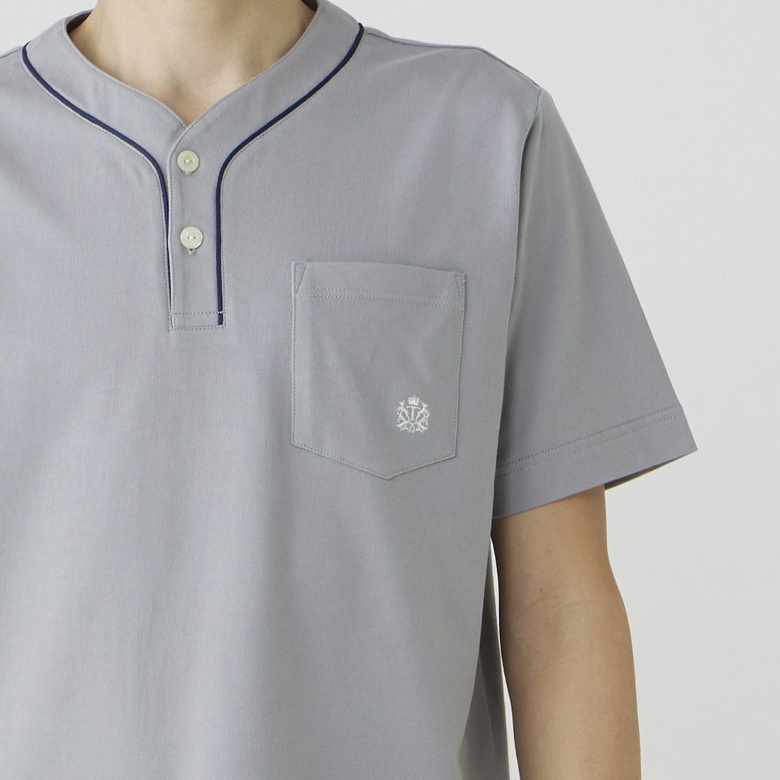 タケオキクチ 半袖ヘンリーネックシャツ