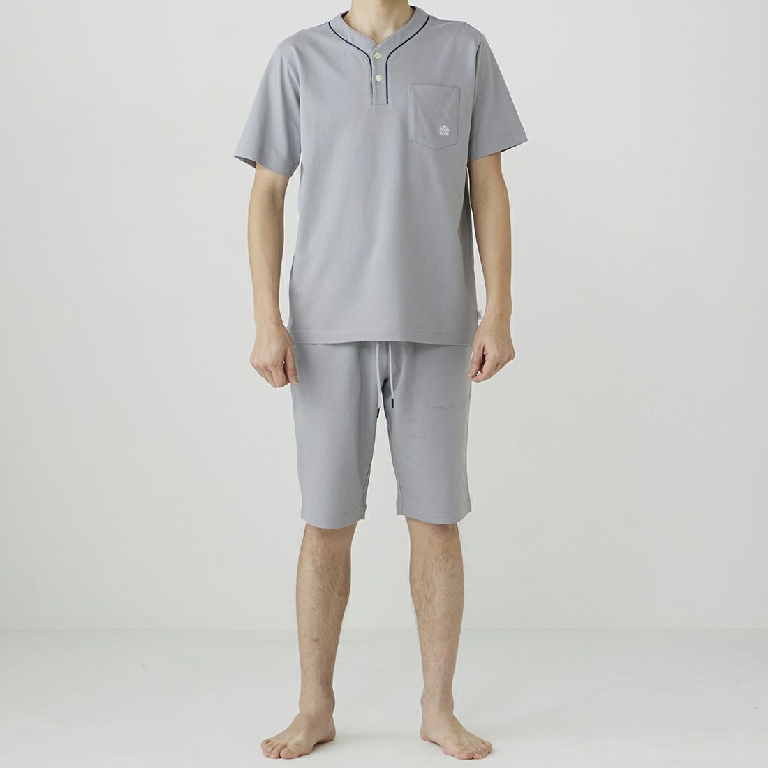 タケオキクチ 半袖ヘンリーネックシャツ