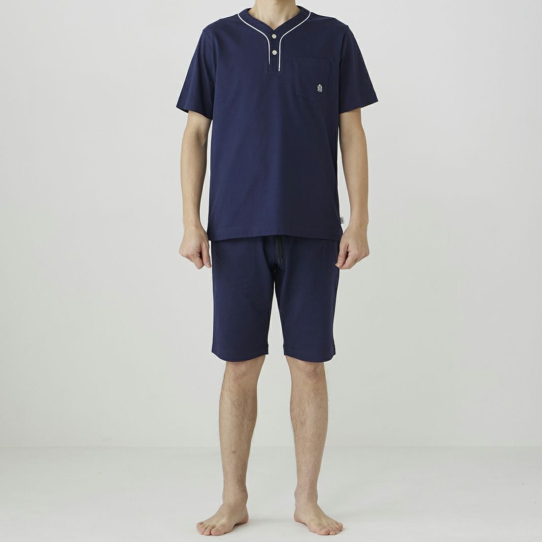 タケオキクチ 半袖ヘンリーネックシャツ