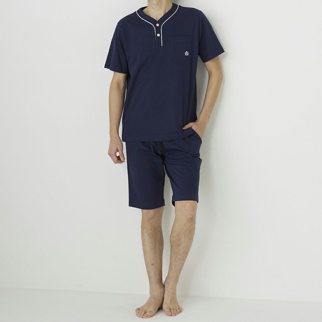 タケオキクチ 半袖ヘンリーネックシャツ